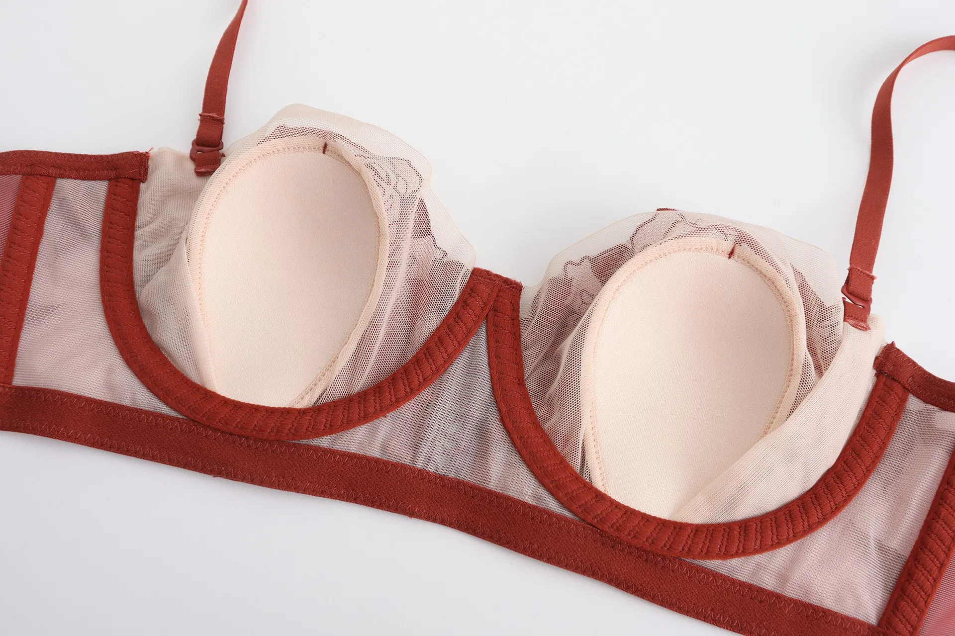 Wholesale Sexy French Ultra-Thin Set Rose Embroidery Lace for Women Bra Underwear Lingerie