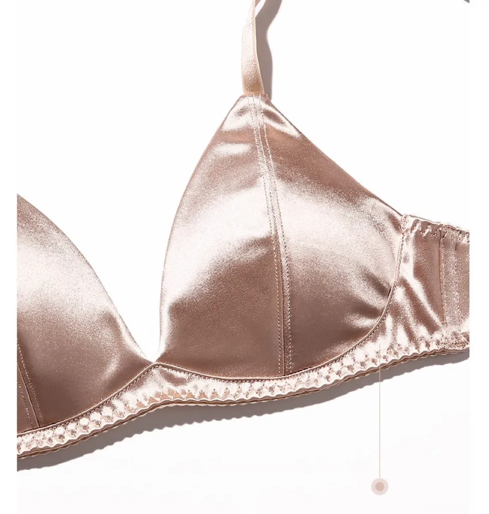 Underwear Wholesale French Ultra-Thin Romantic for Women Satin Soft Sexy Bra Set Lingerie