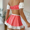 Sexy Maid See-Through Bra Set Wholesale Thin Short Skirt Woman Lingerie