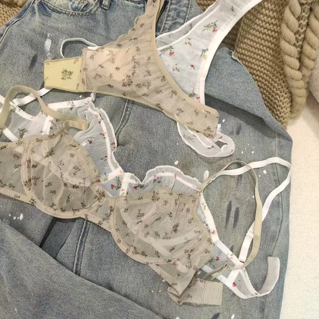 Wholesale French Sexy Ultra-Thin Lace Bra Set for Women Underwear Lingerie