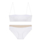 French Solid Color Ultra-Thin Strapless Smooth Seamless One-Shoulder Bra Set Sexy Underwear Lingerie