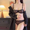 Wholesale French Half-Cup Embroidery Lace Ultra-Thin Romantic for Women Soft Sexy Bra Underwear Set Lingerie