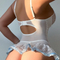 Wholesale Bow Tie Underwear Set for Woman Sexy See-Through Short Skirt Lingerie