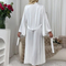 Wholesale Solid Color Satin Sleepwear Sexy Long Sleeve Woman Silk Night Robe