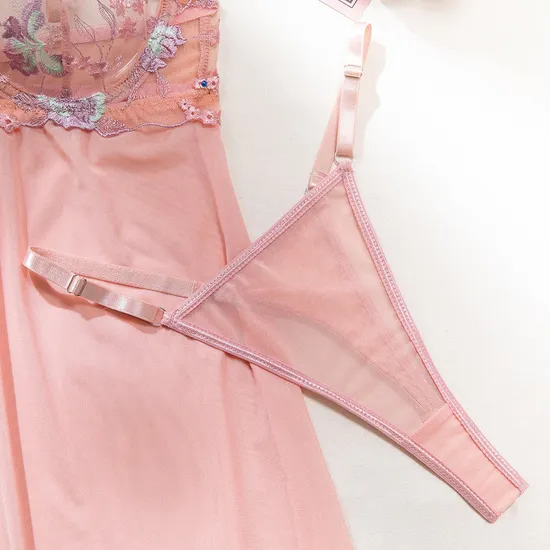 Sexy Ultra-Thin See-Through Bra and Panty Set New Embroidery Two-Piece Lingerie