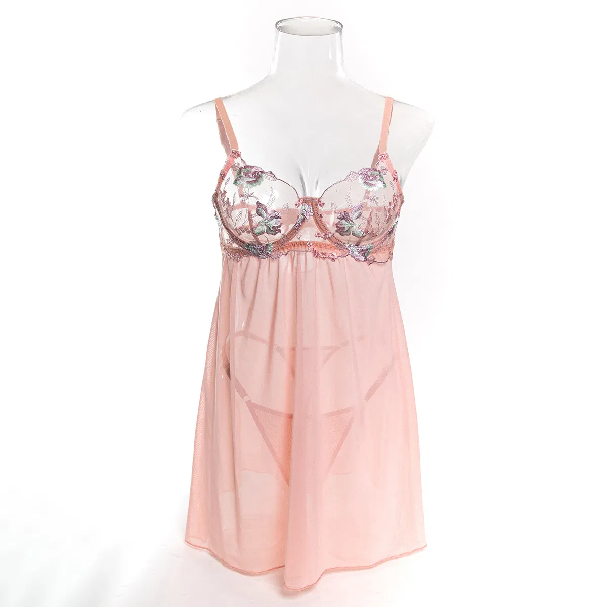 Sexy Ultra-Thin See-Through Bra and Panty Set New Embroidery Two-Piece Lingerie