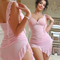 Wholesale Transparent Mesh Underwear Set for Woman Sexy Solid Color Ultral-Thin Lingerie