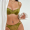 French Sexy Women Underwear Ultra-Thin Satin Lace Set Bra Lingerie