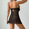 Sexy Hollow out Satin Bow Dress Woman Bra Set Wholesale Erotic Women Lingerie
