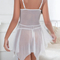Wholesale Flower Embroidered See-Through Dress Underwear Set Sexy Ultral-Thin Lingerie