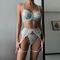 Wholesale Ultra-Thin Flower Embroidery Lace Underwear Set Sexy See-Through Mesh Woman Lingerie