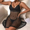 Sexy See-Through Polka DOT Perspective Dress Nightwear Hot Sell Lace Woman Sleepwear