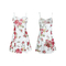 Sexy See-Through Mesh Suspender Dress Sleepwear New Floral Print with Lace Nightwear