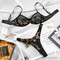 Wholesale Ultra-Thin Lace Woman's Underwear Set Sexy Mesh See-Through 2-Piece Lingerie