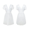 New Solid Color Polka DOT Sleepwear Dress Sexy V-Neck Transparent Woman Nightwear