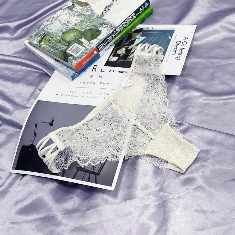 Wholesale Embroidery Lace Seduction for Women Deep V Gathered Breathable Ultra-Thin Set Sexy Bra Underwear Lingerie