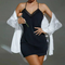 Sexy Embroidery Lace Sleepwear Dress New Fashion Solid Color Woman Nightwear