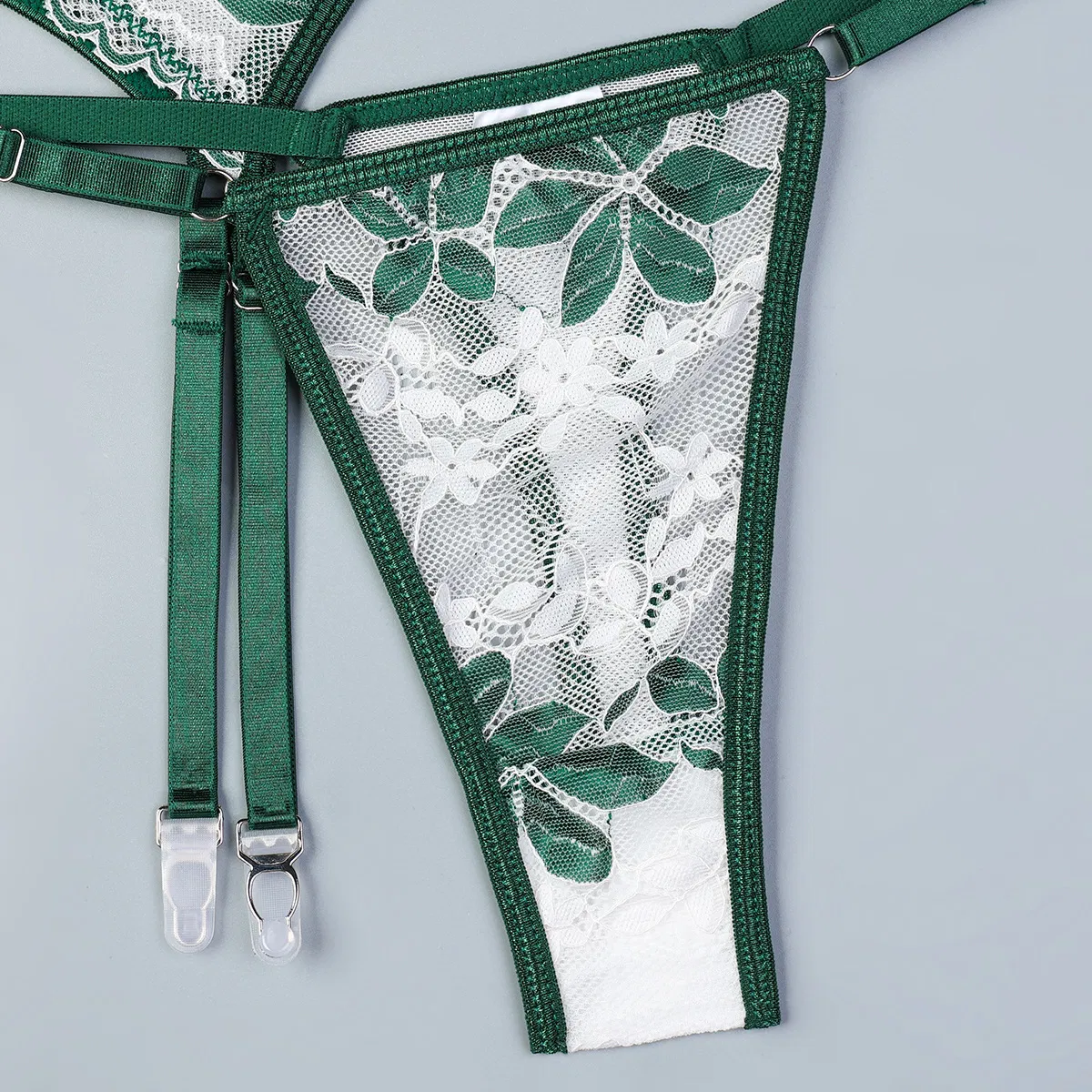 Sexy See-Through Front Closure Bra Set Factory Directly Sell Lace Embroidery Breathable Lingerie