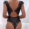 Sexy See-Through Mesh One Piece Underwear Set New Fashion Backless Embroidery Lingerie