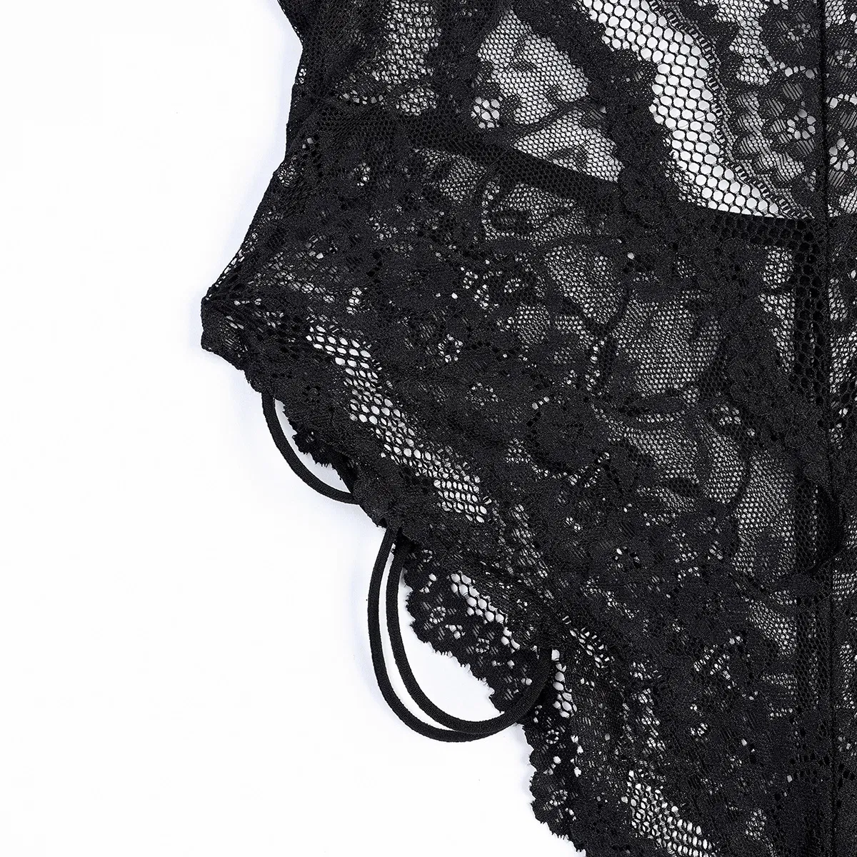 Sexy See-Through Mesh One Piece Underwear Set New Fashion Backless Embroidery Lingerie