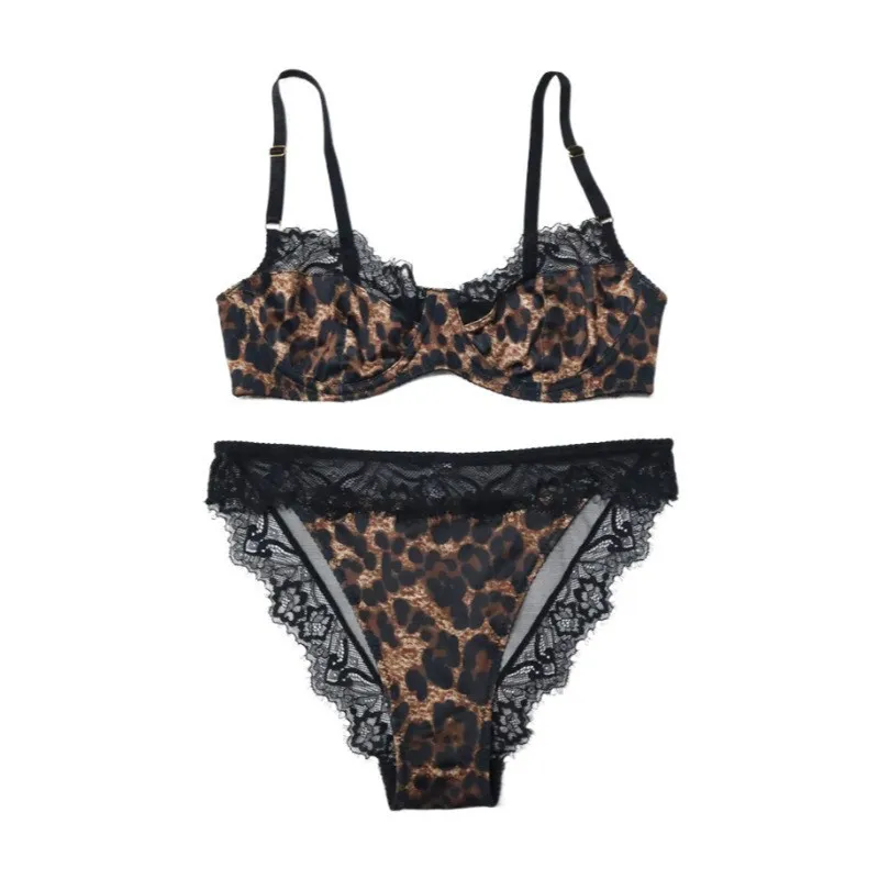 New Style Transparent Lace Bra Set Wholesale Ultra-Thin Seduction Strappy See-Throughunderwear Sexy Lingerie