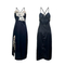 Sexy V-Neck Lace Long Dress Suspender Nightwear for Woman Hot Selling Satin Woman Sleepwear