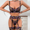 Sexy See-Through Flower Embroidery Lace Woman Bra Set New Arrival Luxury Women's Lingerie