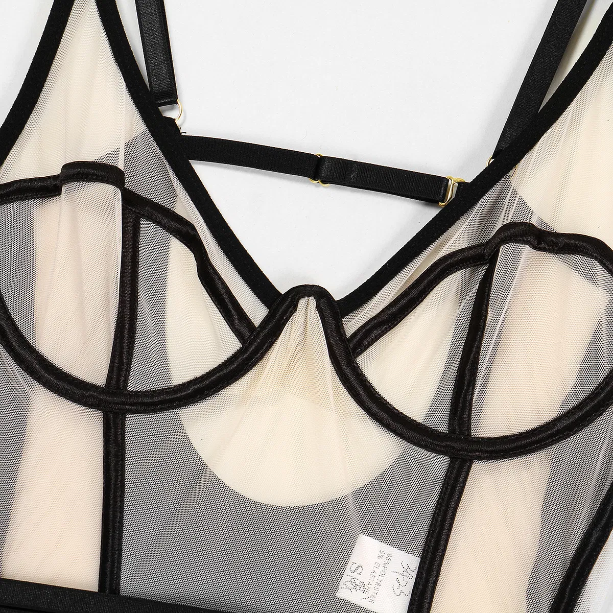 New Style Exotic See-Through Mesh Bodysuit for Woman Hot Tight One Piece Lingerie