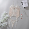Wholesale See-Through One-Piece Bra Panty Set for Woman Sexy Floral Embroidery Lingerie