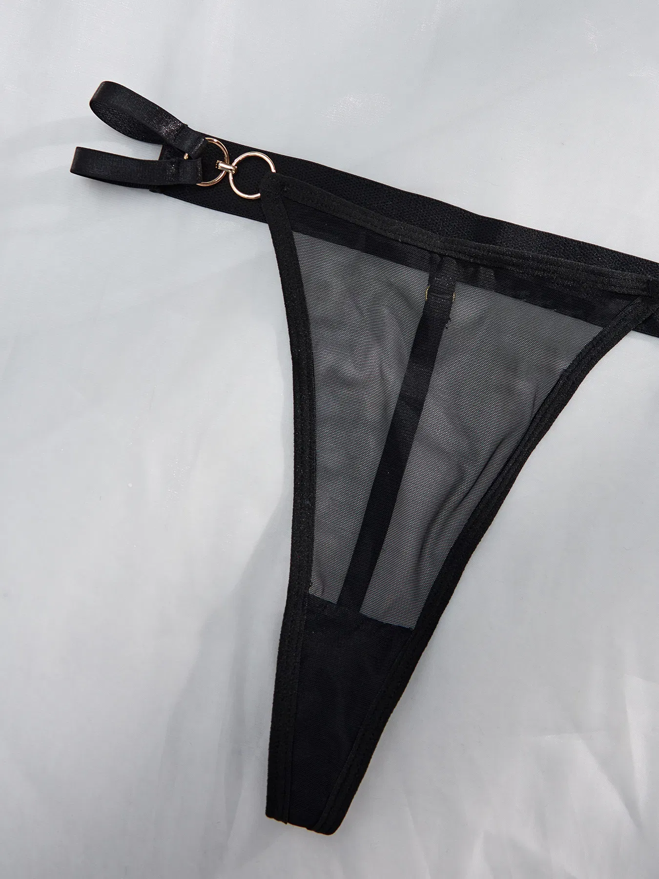 Wholesale Double-Layer Women's Underwear Set Sexy Perspective Mesh Lingerie