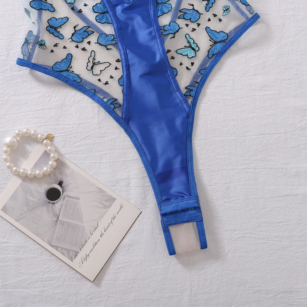 New Arrival Embroidery Lace One Piece Lingerie Set Sexy Body Shaping Women Bodysuit
