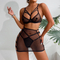 Wholesale Erotic See-Through Mesh Underwear Set for Woman Sexy Hollow out Lingerie