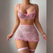 Hot Selling See-Through Mesh Bra Set Sexy Embroidery Lace Woman Lingerie