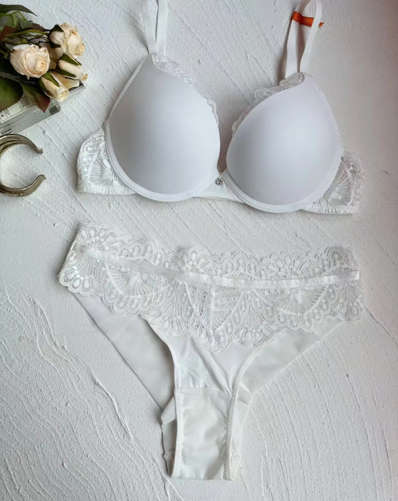New Arrival Women's Sexy Lace Bra Panties Set Convertible Breathable Spandex Underwear Lingerie