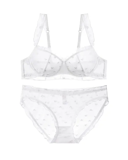High Quality Sexy Bra Lingerie Set Cute Heart Pattern Erotic Lace Ladies Underwear
