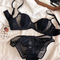 French Smooth Anti-Sagging Lace Trim Sexy Breathable Gathering for Women Soft Bra Ultra-Thin Set Sexy Underwear Lingerie