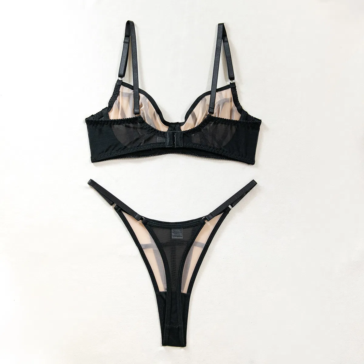 Sexy See-Through Mesh Woman Bra and Panty Set Wholesale High Quality Mature Lingerie