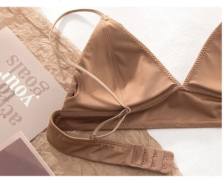 Ladies Summer Sexy Satin Leopard Bra Set Seamless Simple Beautiful Back Underwear