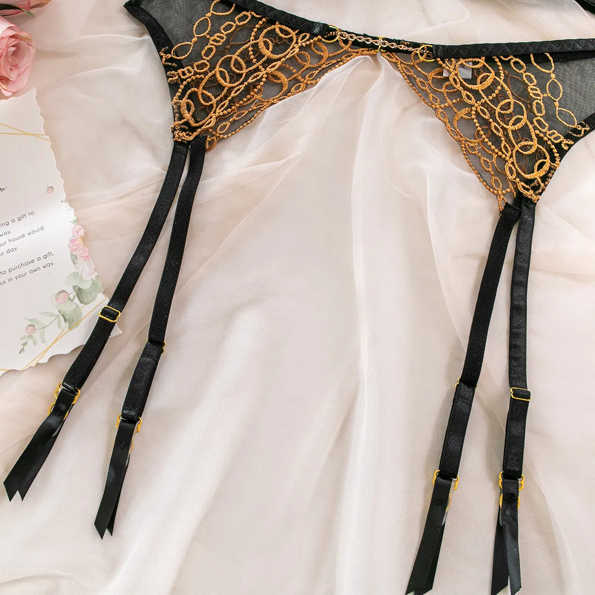 Wholesale See-Through Embroidery Lace Bra Brief Set Sexy Thin Woman Lingerie
