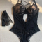 Wholesale Sexy French Bow Transparent Lace Lingerie Factory Directly Women Bodysuit