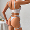 Wholesale Flower Embroidery Underwear Set Sexy See-Through Mesh Woman Lingerie