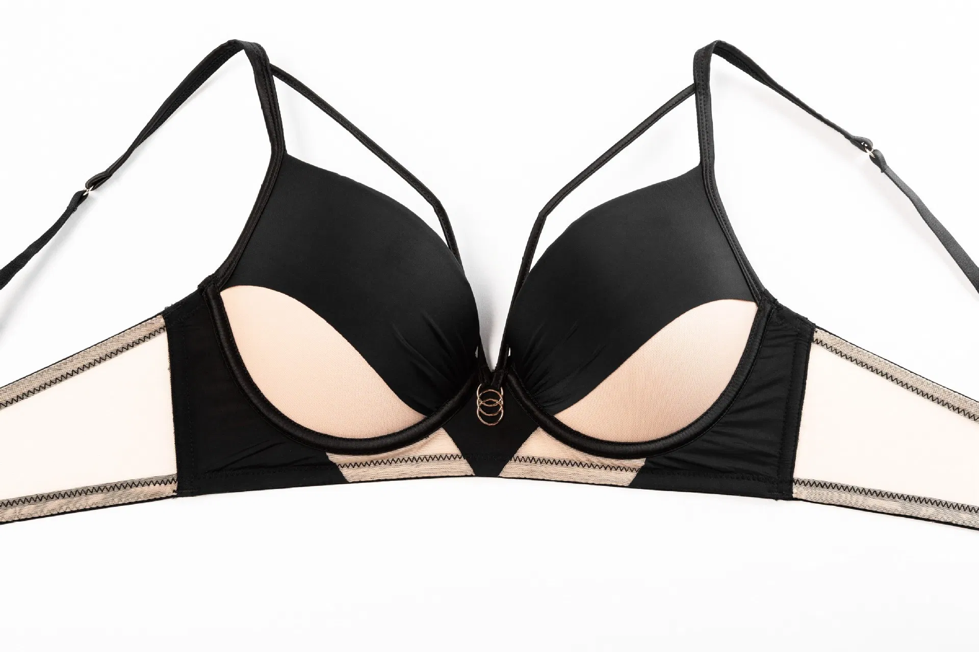 2025 New Style Wholesale French Hollow Outsexy Breathable Ultra-Thin Gathering Bra Set Underwear Lingerie