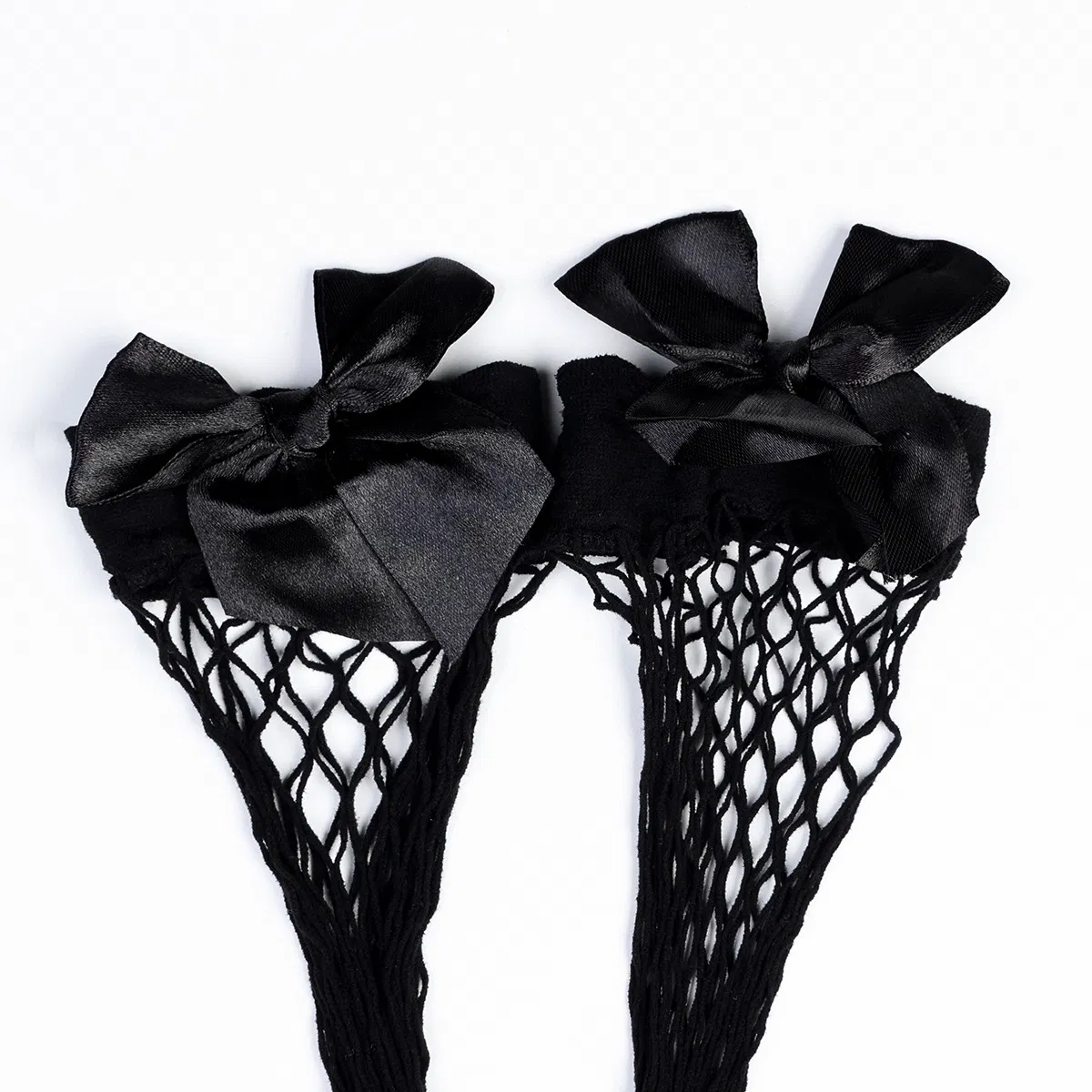 Sexy Transparent Mesh Skirt Woman Bra Set with Stockings New Contrast Color Maid Lingerie