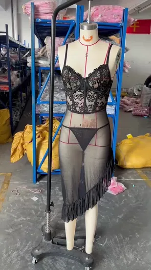 Sexy Ultral-Thin See-Through Mesh Woman Bra Set Wholesale V-Neck Embroidered Lace Lingerie