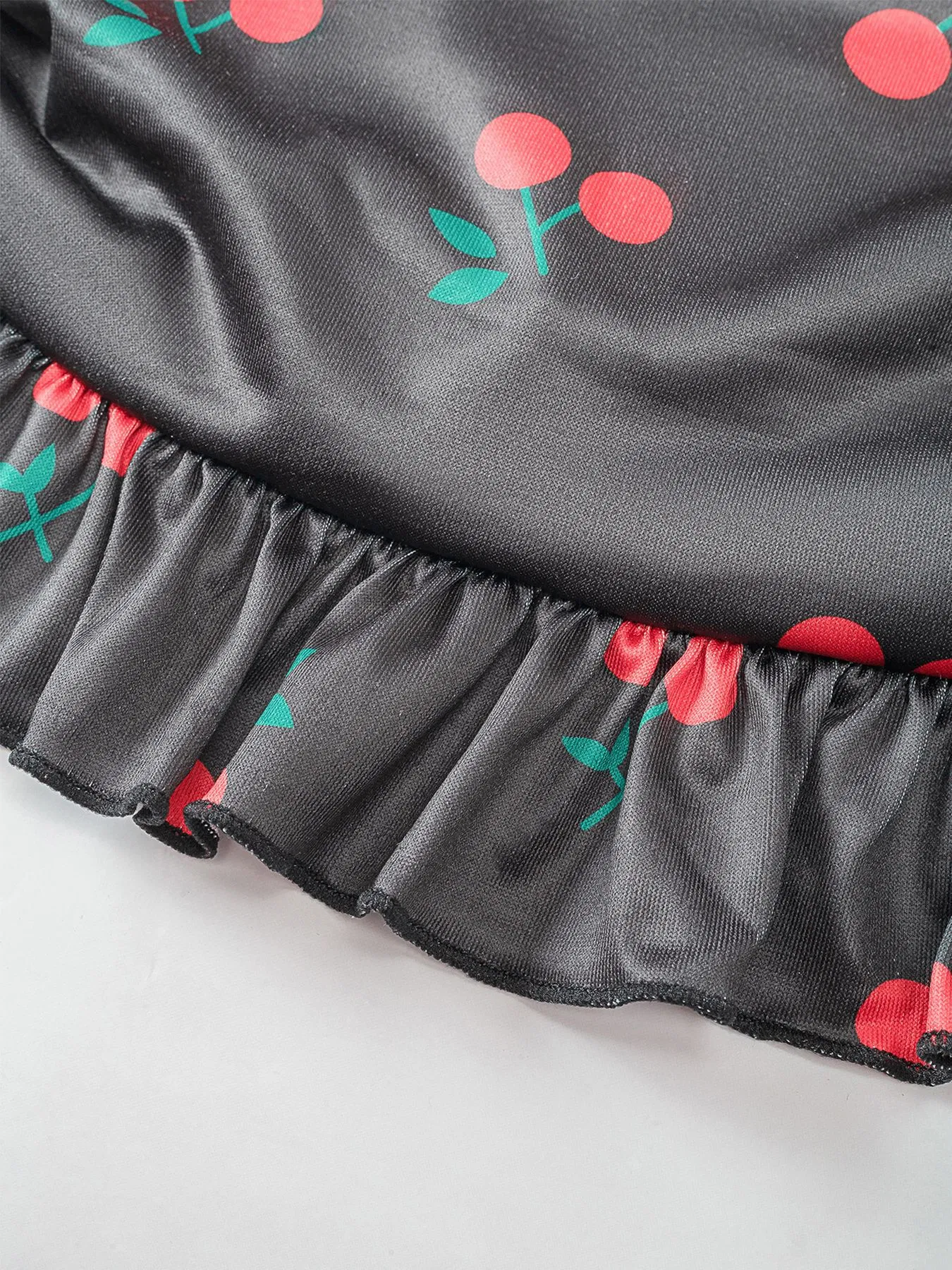 New Cherry Breathable Women's Bra Set Sexy Erotic Quick Dry Long Dress Lingerie