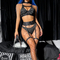 Wholesale Hollow out Underwear Set with Fishnet Stocking Sexy Solid Color Woman's Lingerie