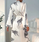 Wholesale Women's Nightwear Dress Sleepwear with Tie up Sexy Satin Long Sleeve Robe