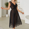 Sexy Polka DOT Suspender Mesh Skirt Sleepwear New Woman Lace Lingerie Nightwear