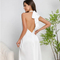 Wholesale Hanging Neck Backless Women's Nightwear Sexy Solid Color Satin Sleepwear