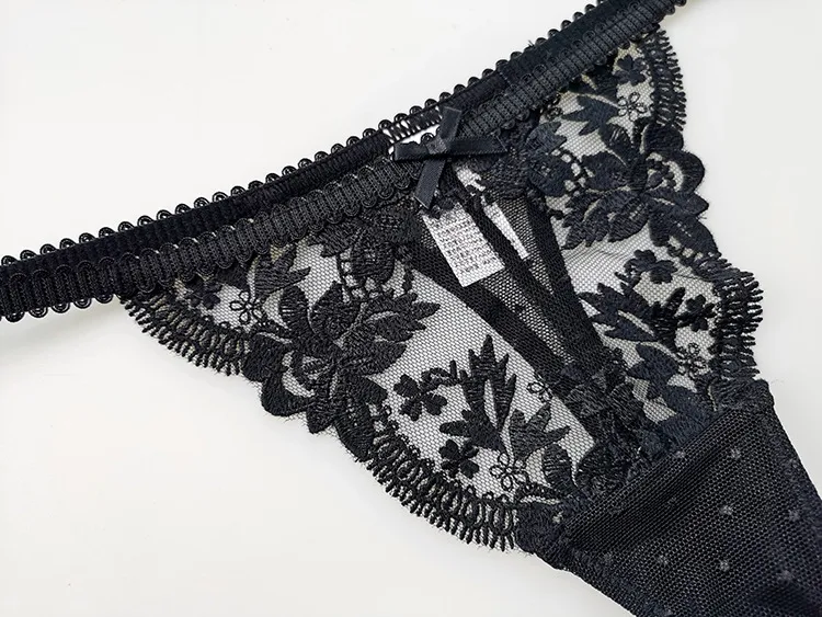 Sexy Wholesale Underwear Embroidered French Ultra-Thin Set for Women Lace Soft Bra Lingerie